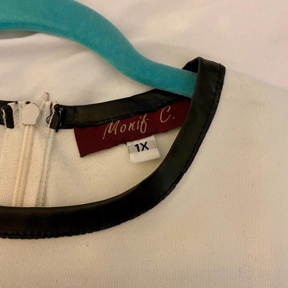 Excellent Condition! Monif C White and Black Dress Size 1X - Picture 4 of 5